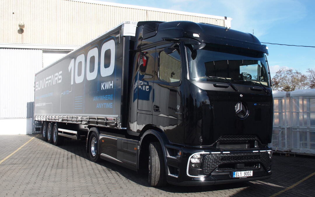 Společnosti Sunaffairs a 3D Lasertec budou používat 5 nových tahačů Mercedes-Benz eActros 600 pro přepravu svých výrobků