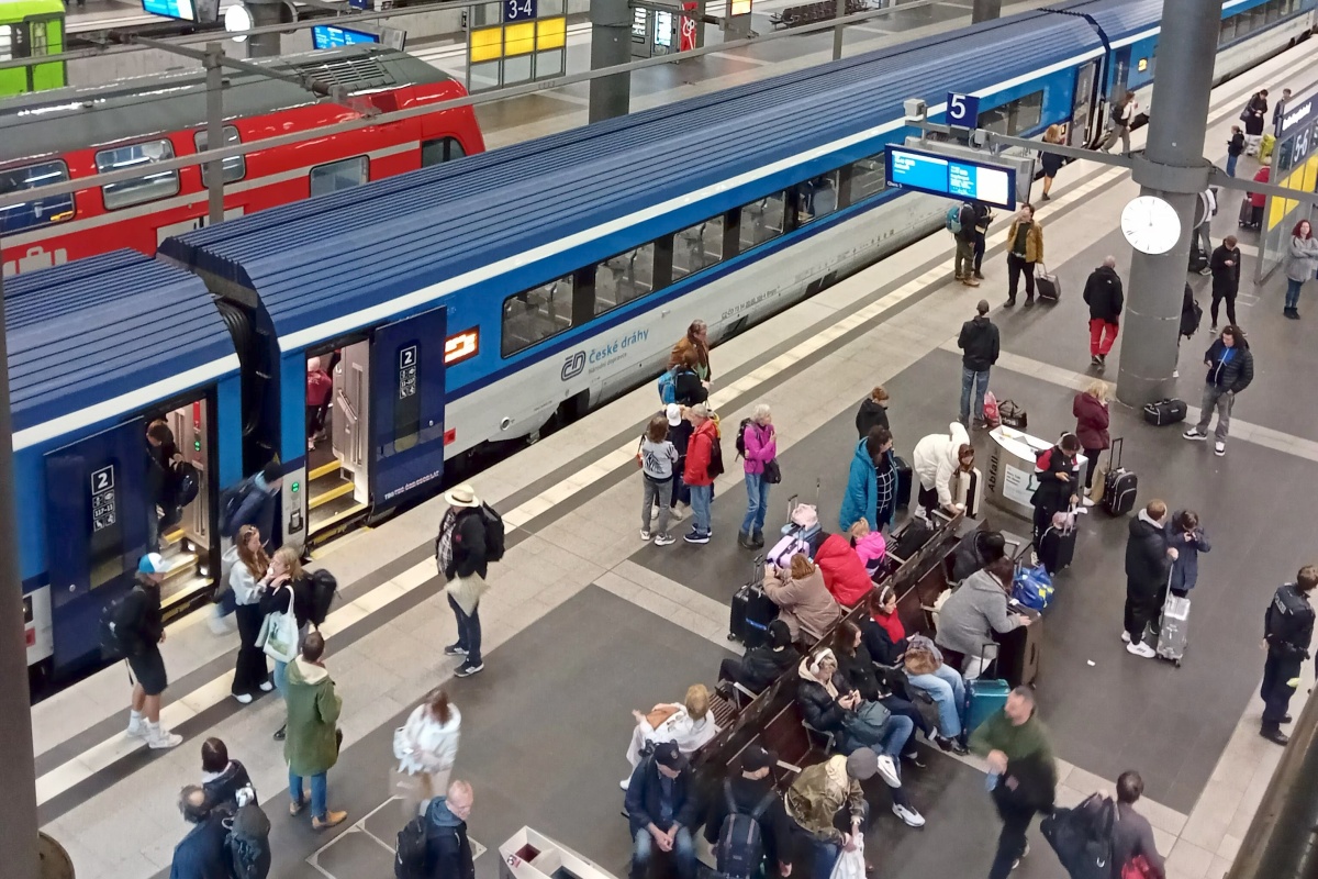 Souprava vlaku ČD Berlin Hauptbahnhof
